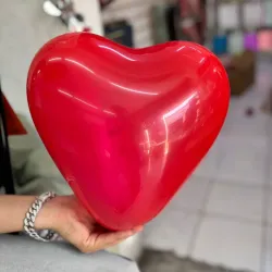 Globo corazón rojo latex 10"