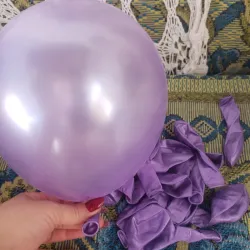 Globo cromado morado 9"