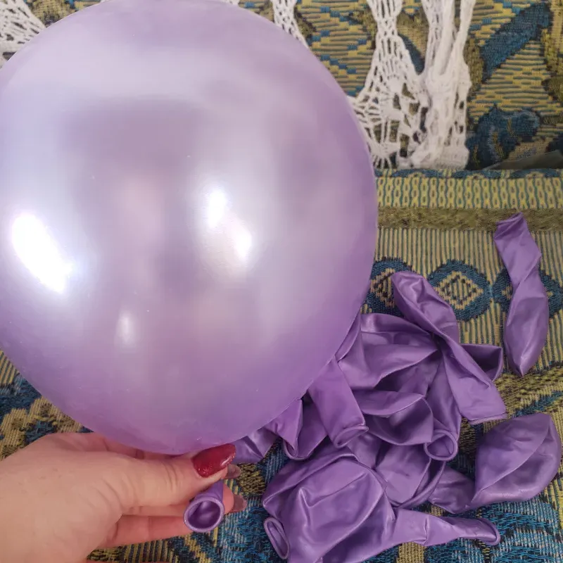 Globo cromado morado 9"