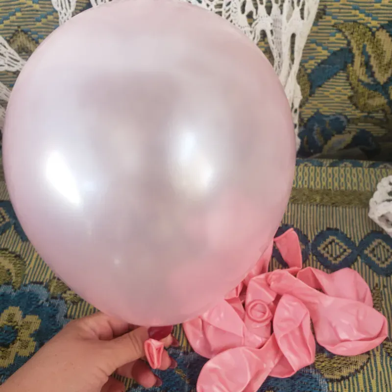Globo cromado rosa claro 9"
