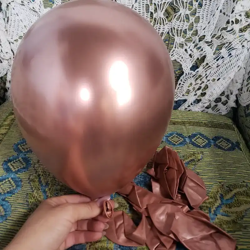 Globo cromado rosa oro 12"