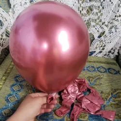 Globo cromado rosa oro oscuro 12"