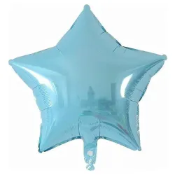 Globo estrella azul claro 18"