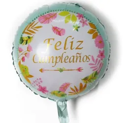 Globo Feliz cumpleaños hojas 18"