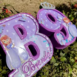 Letra o número 3D con nombre