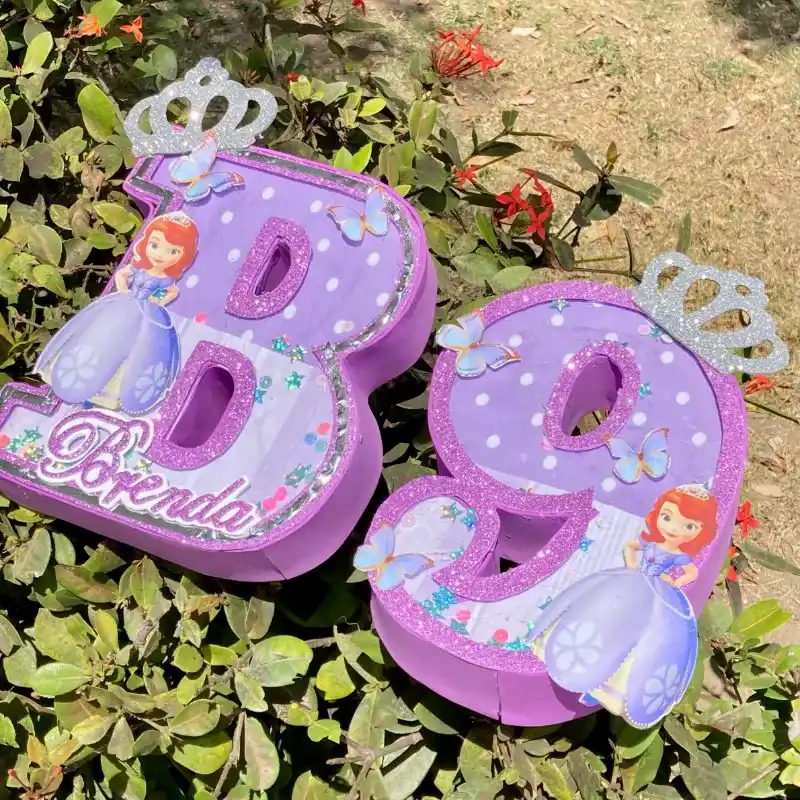 Letra o número 3D con nombre