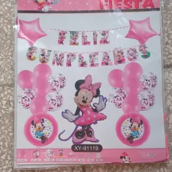 Kit temático de decoración Minnie Mouse