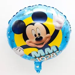 Globo redondo Mickey 18" azul