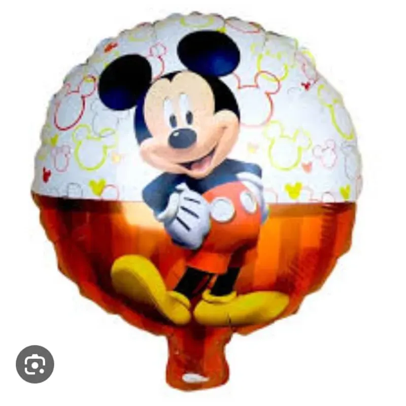 Globo redondo Mickey rojo y negro 18"