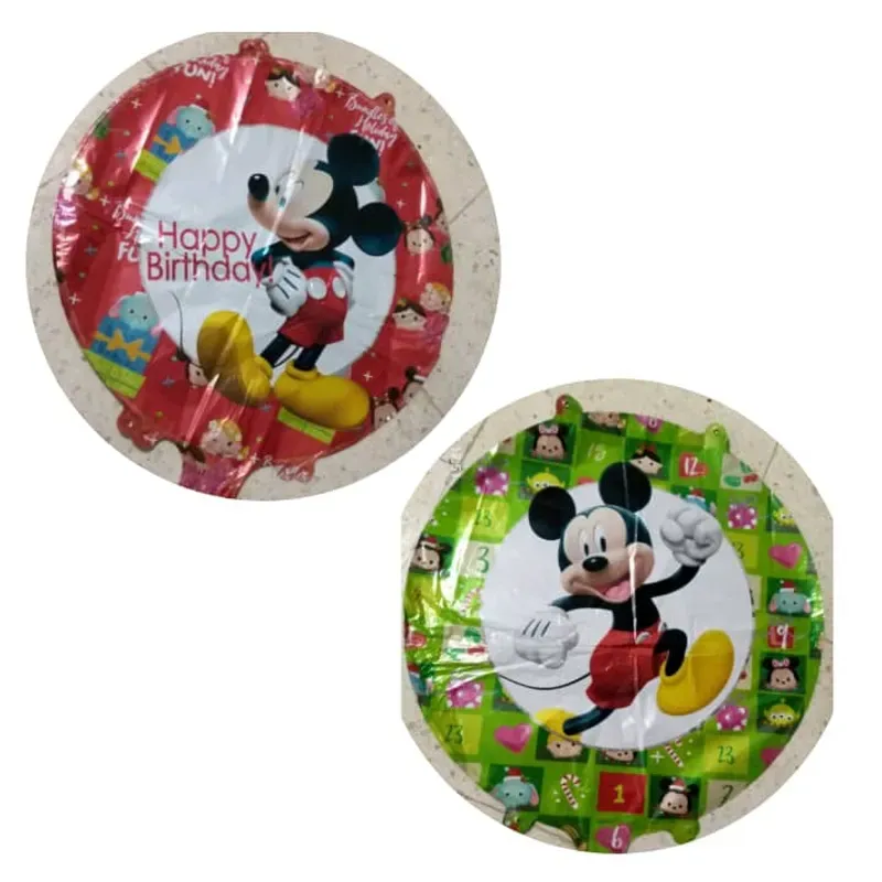 Globo redondo Mickey rojo y verde 18"