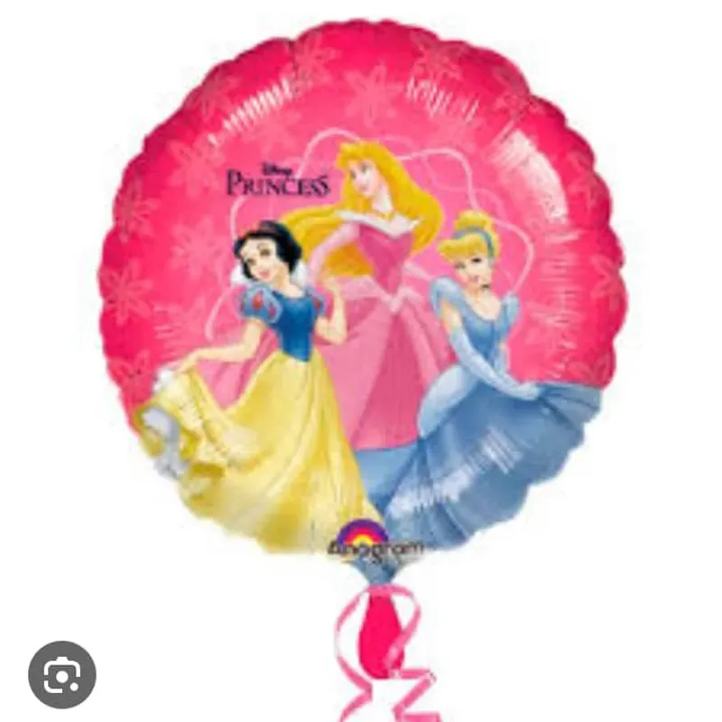 Globo redondo rosado princesas 18"