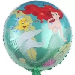 Globo redondo Sirenita Ariel 18"