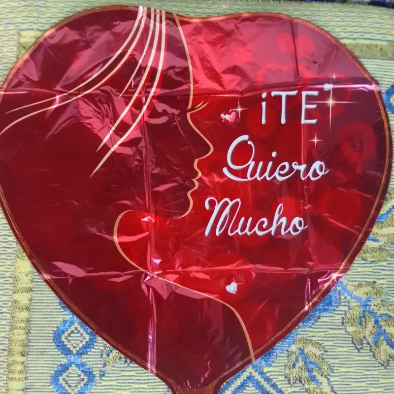 Globo Te quiero mucho corazón rojo 18"