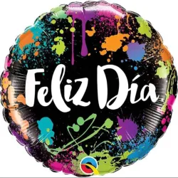 Globo Feliz Día negro 18"