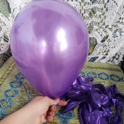 Globo violeta cromado 12"