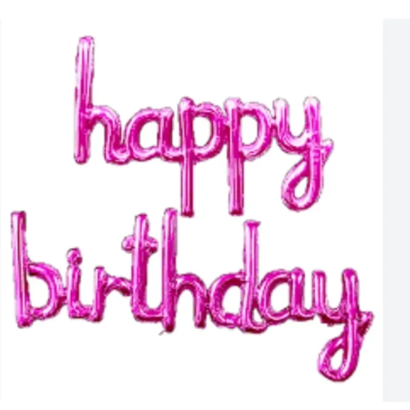 Happy birthday inflable fucsia
