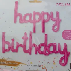 Happy birthday inflable fucsia