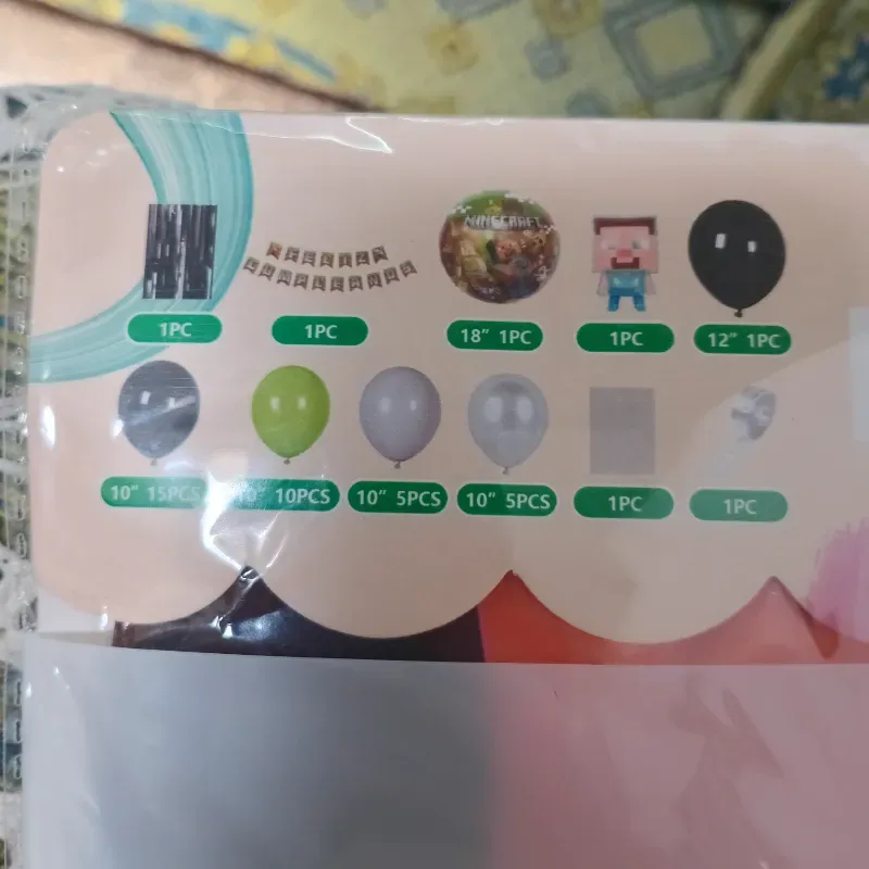 Kit temático de decoración Minecraft (42 artículos)