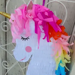 Piñata cabeza unicornio 