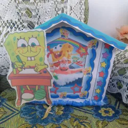 Piñata casita cartulina 