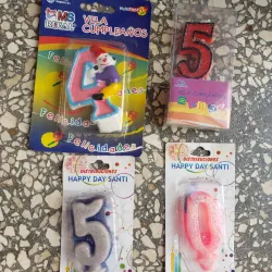 Vela de números de cera originales 