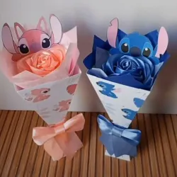 Ramo 1 rosa eterna personalizado con animado 