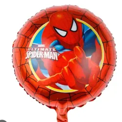Globo redondo spiderman 18" fondo rojo