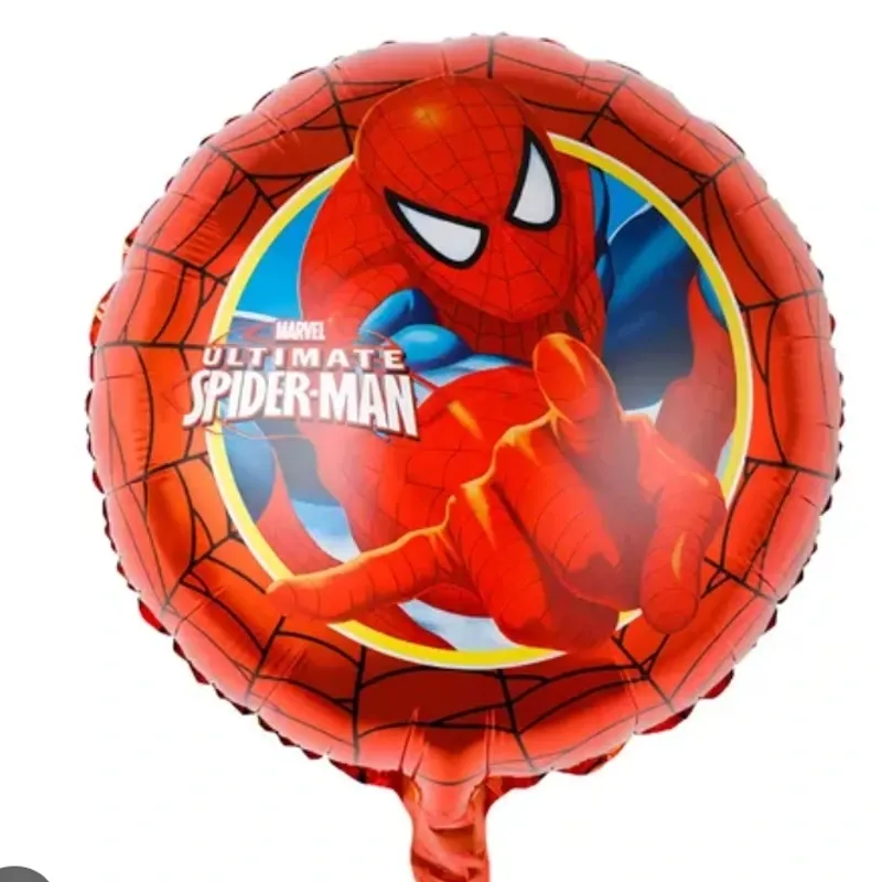 Globo redondo spiderman 18" fondo rojo