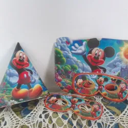 Set 10 gorros y 10 gafitas Mickey Mouse 