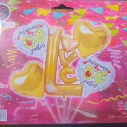 Set de globos Love dorado
