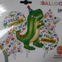 Set de globos dinosaurio 