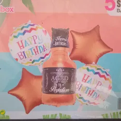 Set de globos botella whisky