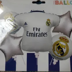 Set de globos Real Madrid fútbol 