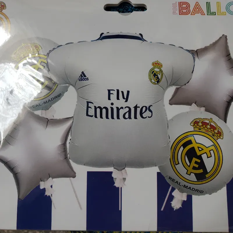 Set de globos Real Madrid fútbol 