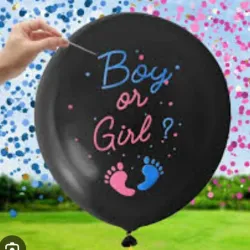 Set de globos revelación de sexo confetti