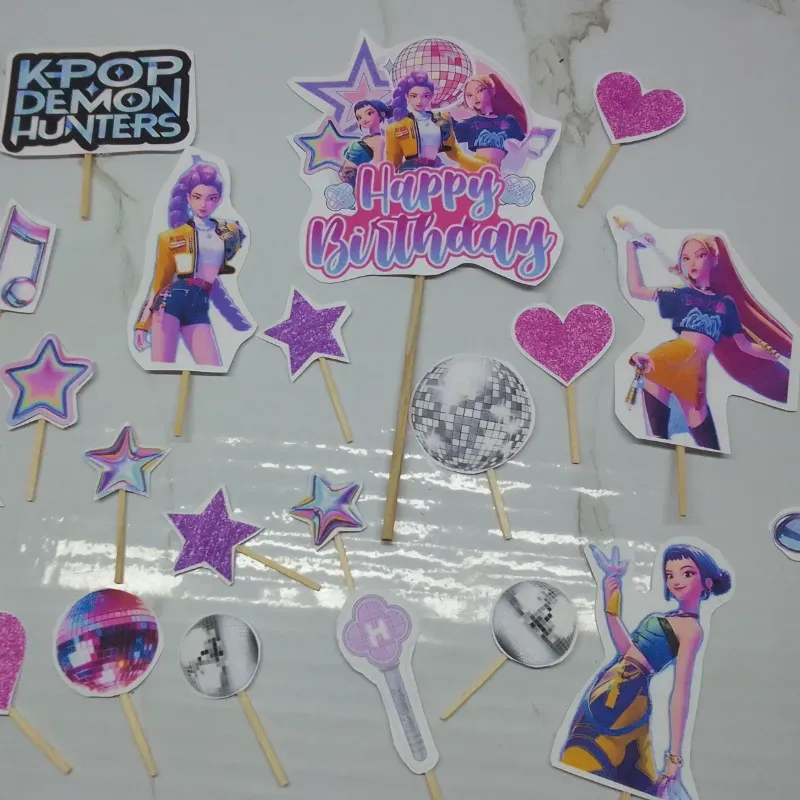 Set personalizado de toppers para cake 