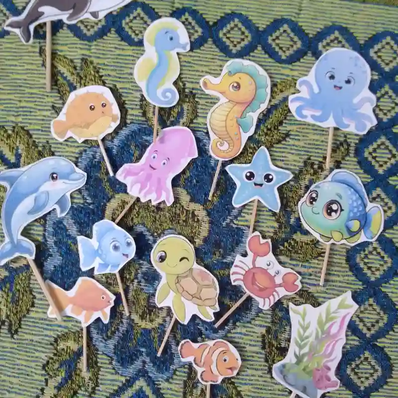 Set personalizado de toppers para cake 