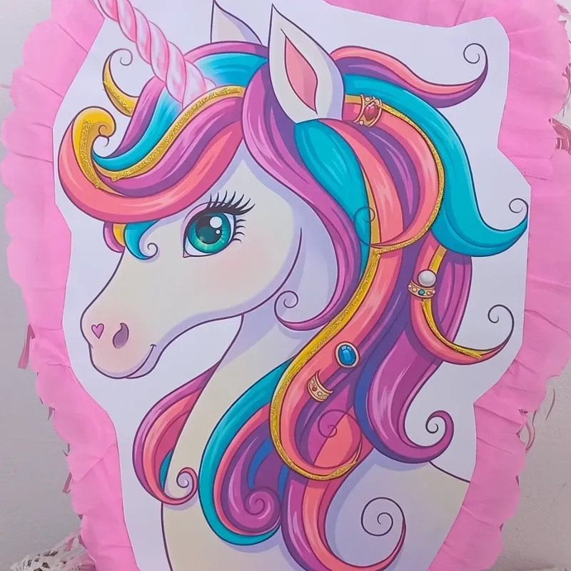 Piñata Unicornio Cabeza 40cm
