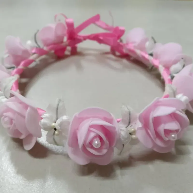 Tiara de flores foami