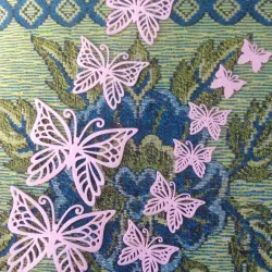 Topper Mariposas rosadas 10 piezas