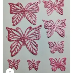 Topper Mariposas fucsia 10 piezas