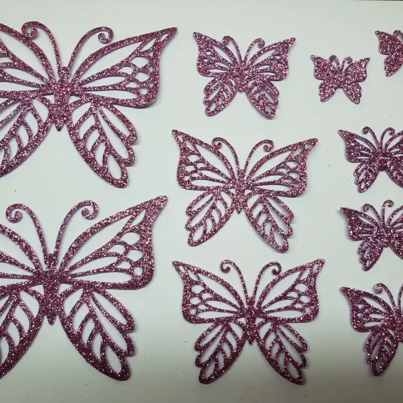 Topper Mariposas malva 8 piezas
