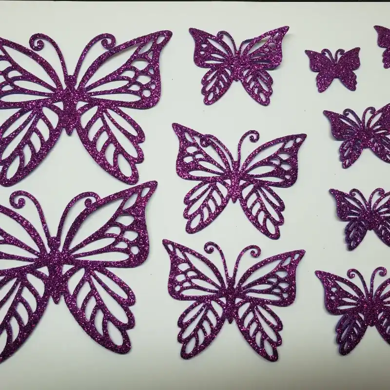 Topper Mariposas Violeta 8 piezas