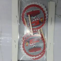 Toppers para cupcakes McQueen (10 piezas)