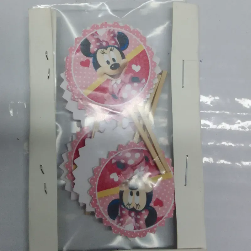 Toppers para cupcakes Minnie(10 piezas)