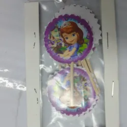 Toppers para cupcakes Sofía (10 piezas)