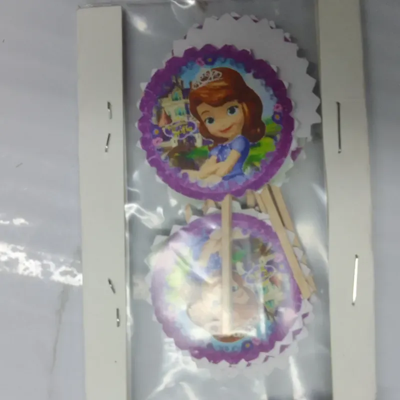 Toppers para cupcakes Sofía (10 piezas)