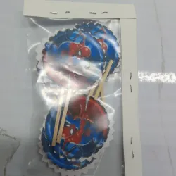 Toppers para cupcakes Spiderman (10 piezas)