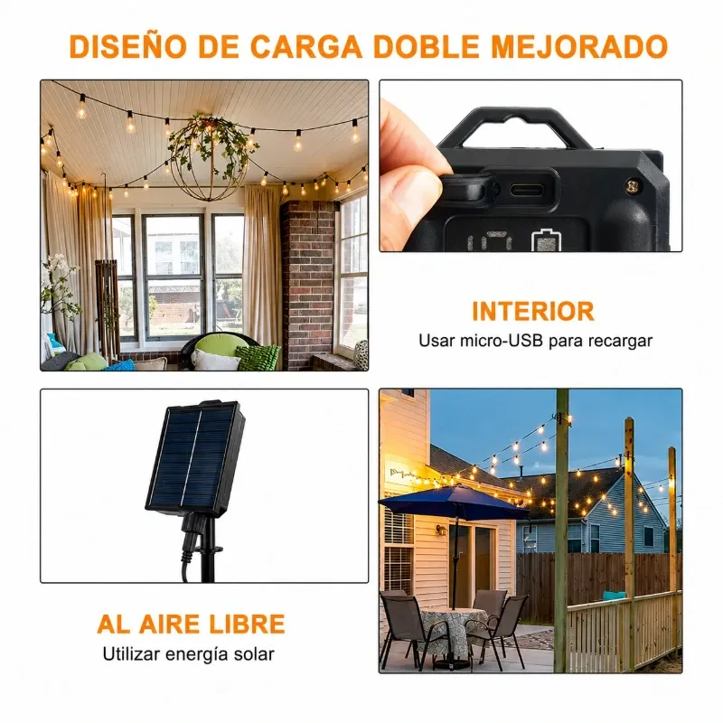 Bombillos recargables para iluminación