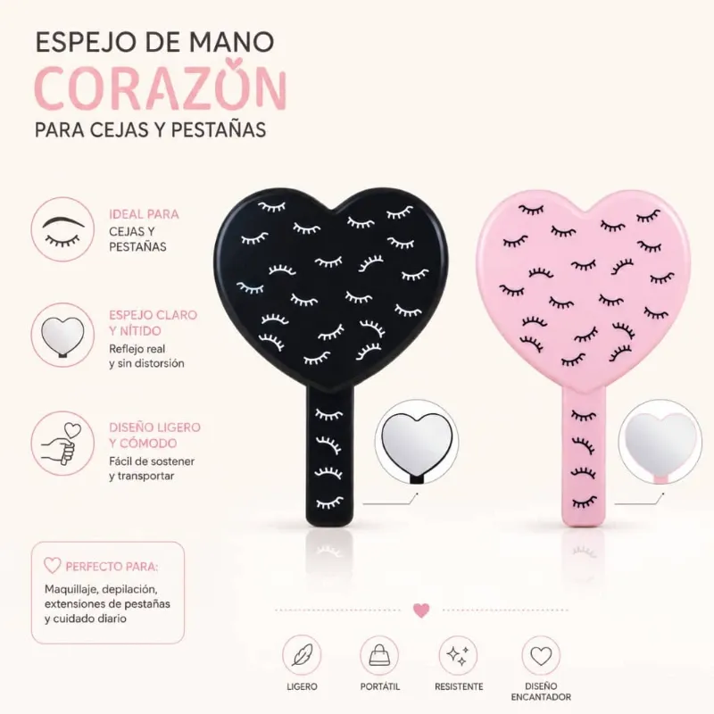 Espejo mediano de mano
